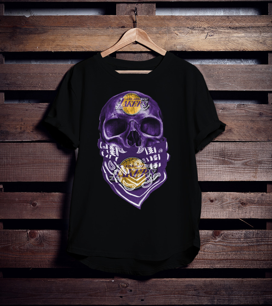 Los Angeles Lakers Skull Bandana NBA T-Shirt