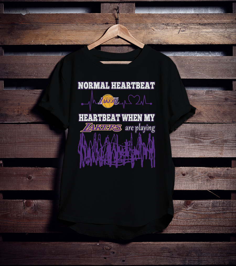 Normal Heartbeat Heartbeat When My Los Angeles Lakers Are Playing T-Shirt
