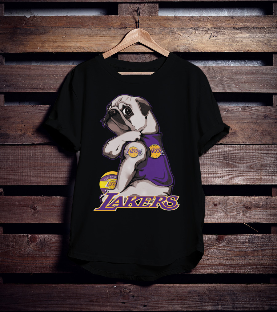 Pug Los Angeles Lakers Basketball T-Shirt