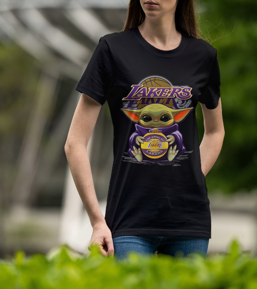 Los Angeles Lakers Yoda Crossover Basketball Fan T-Shirt