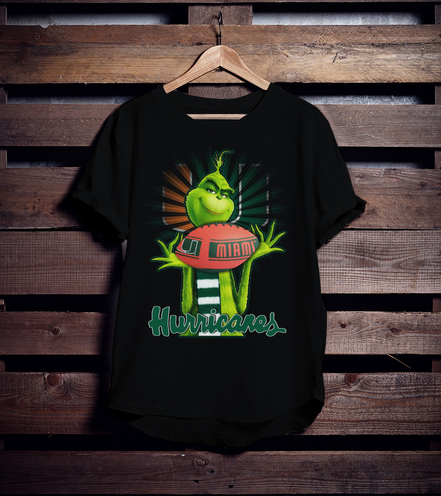 Grinch U Miami Hurricanes Football T-Shirt