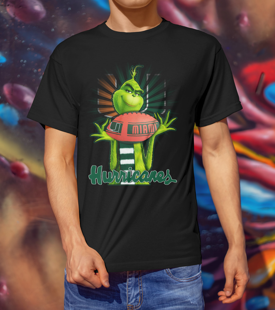 Grinch U Miami Hurricanes Football T-Shirt