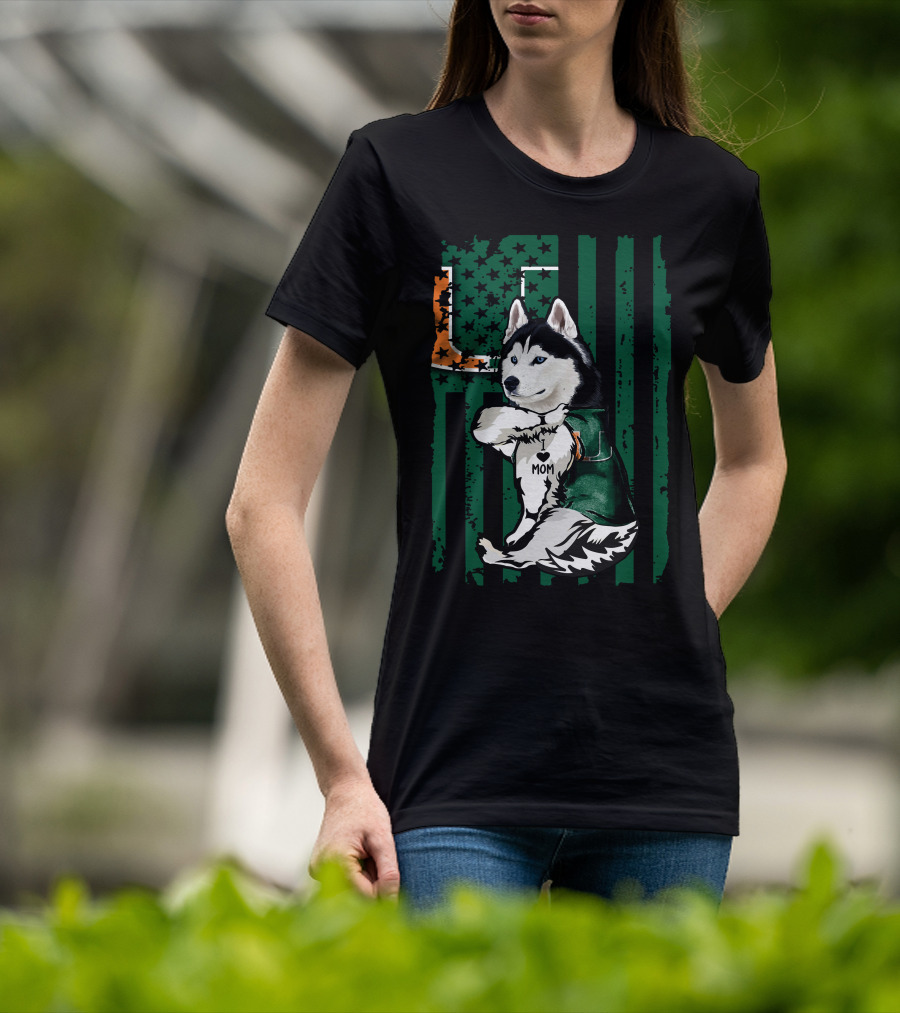 Siberian Husky Miami Hurricanes U Mom T-Shirt
