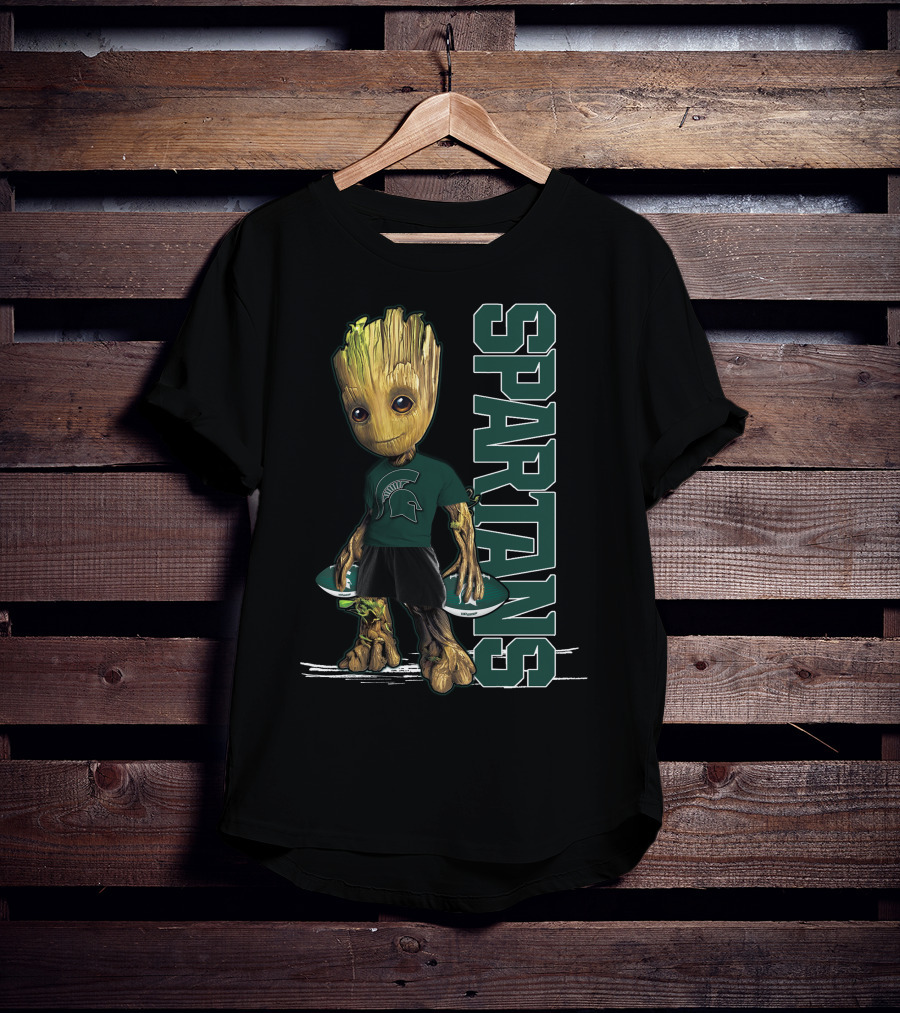 Groot Michigan State Spartans Team Spirit T-Shirt