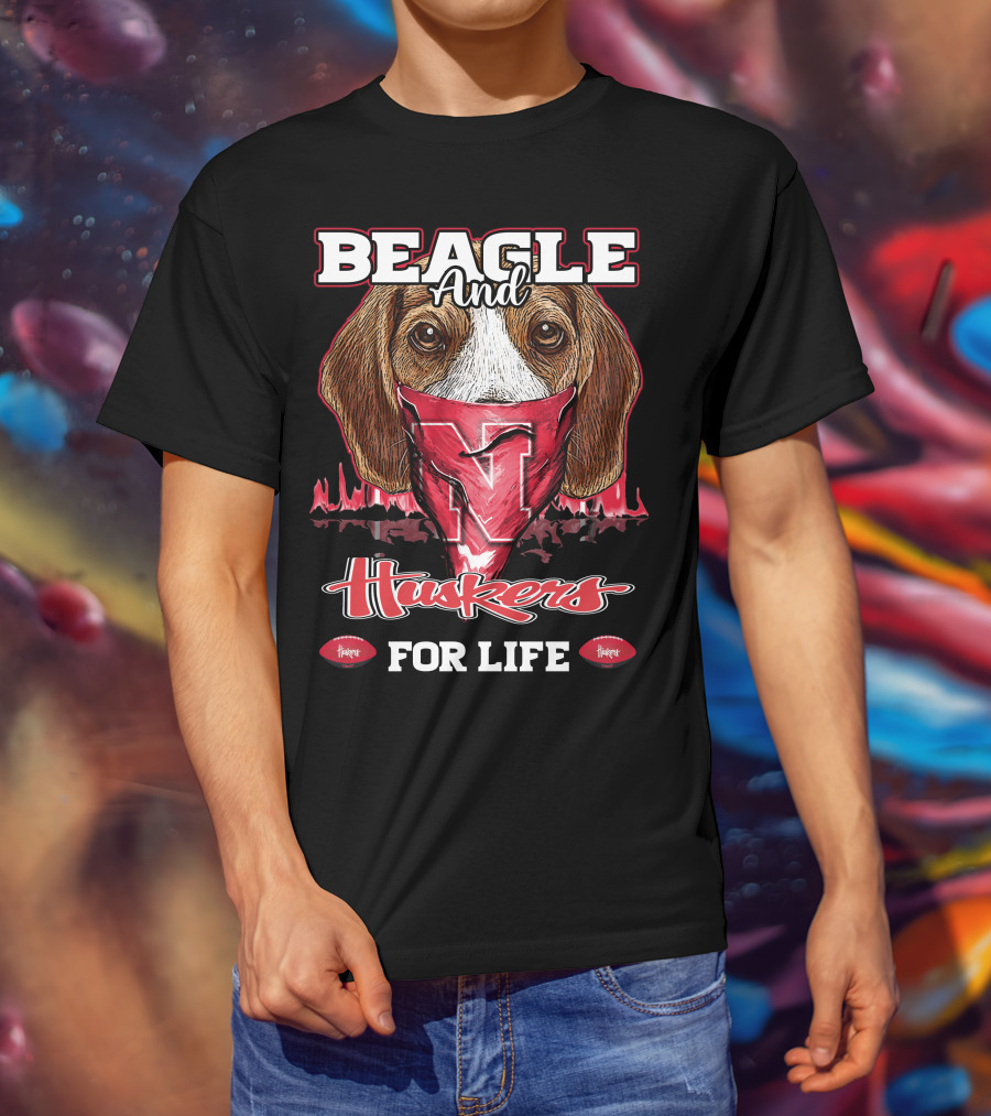 Beagle And Huskers For Life T-Shirt