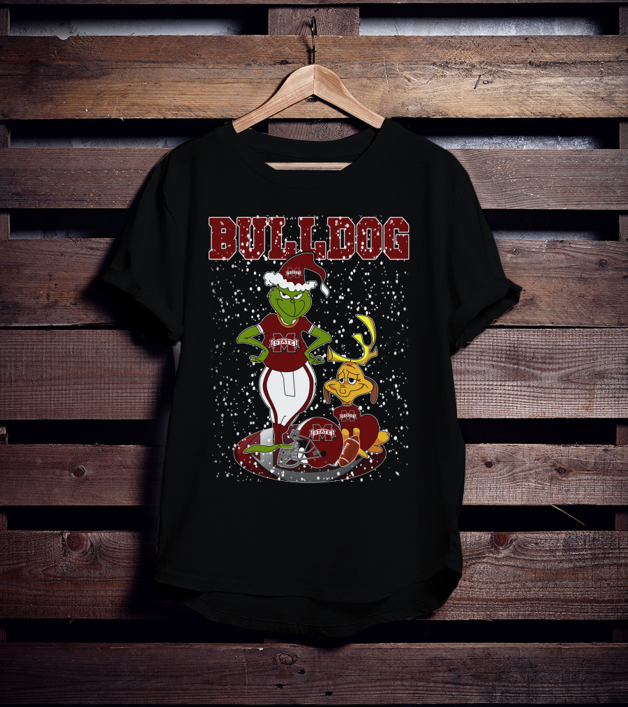 Grinchxmas Mississippi State Bulldog Football Holiday T-Shirt