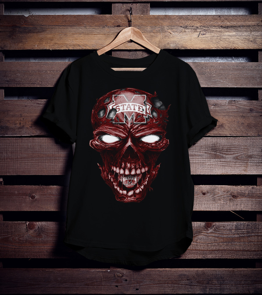 Mississippi State Bulldogs Skull T-Shirt