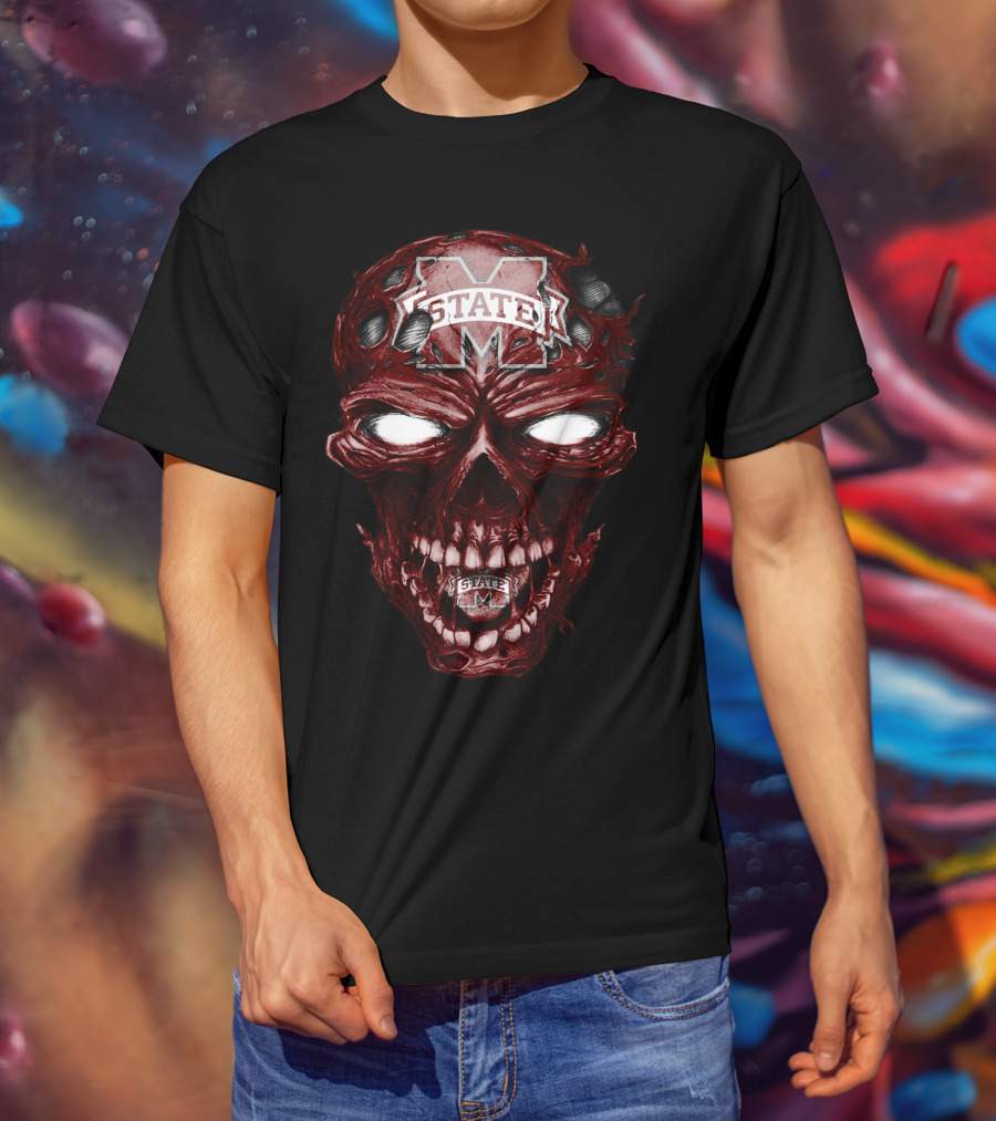 Mississippi State Bulldogs Skull T-Shirt
