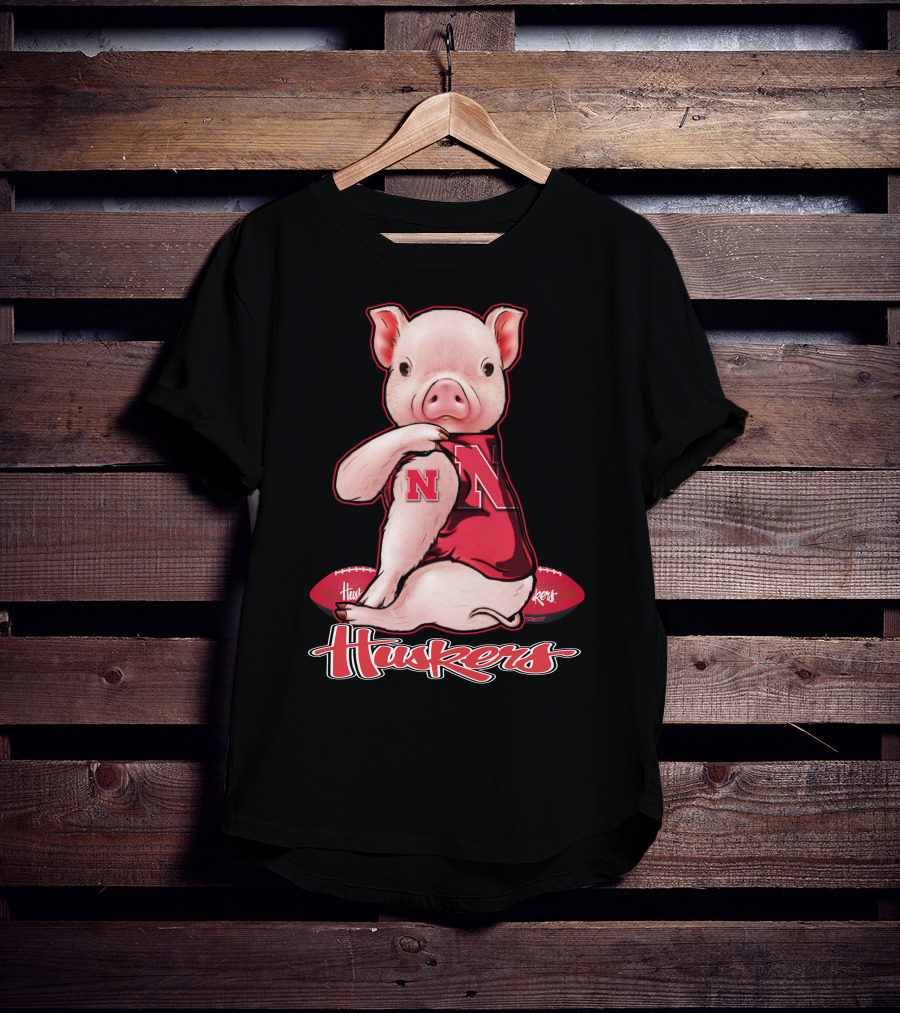 Pig N Nebraska Huskers Football T-Shirt