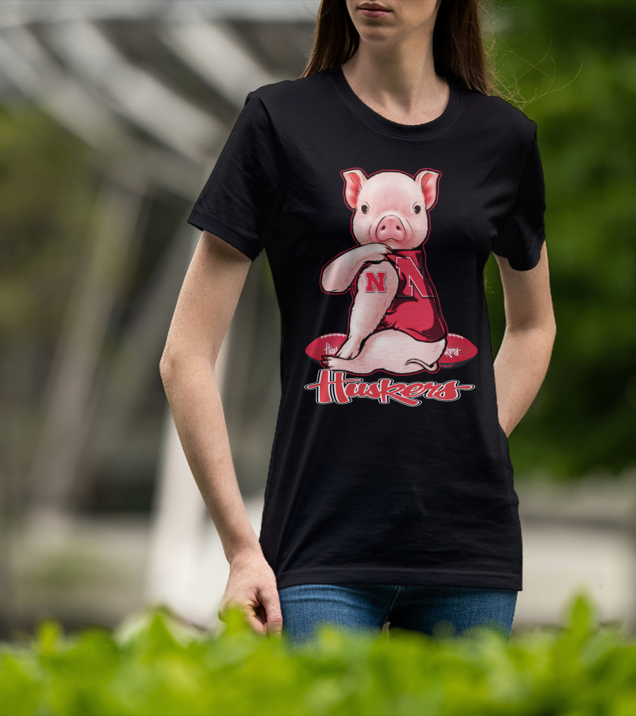 Pig N Nebraska Huskers Football T-Shirt