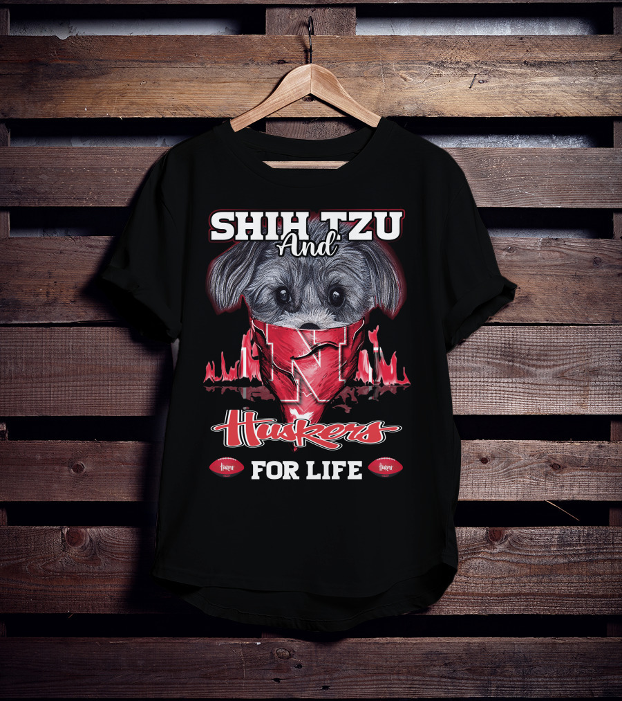 Shih Tzu And Huskers For Life T-Shirt