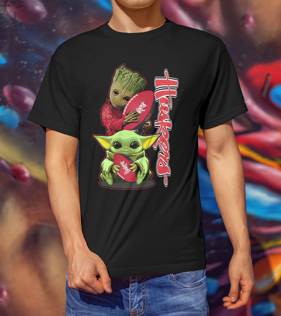 Grzd Nebraska Cornhuskers Huskers Football Baby Alien Tree Creature T-Shirt