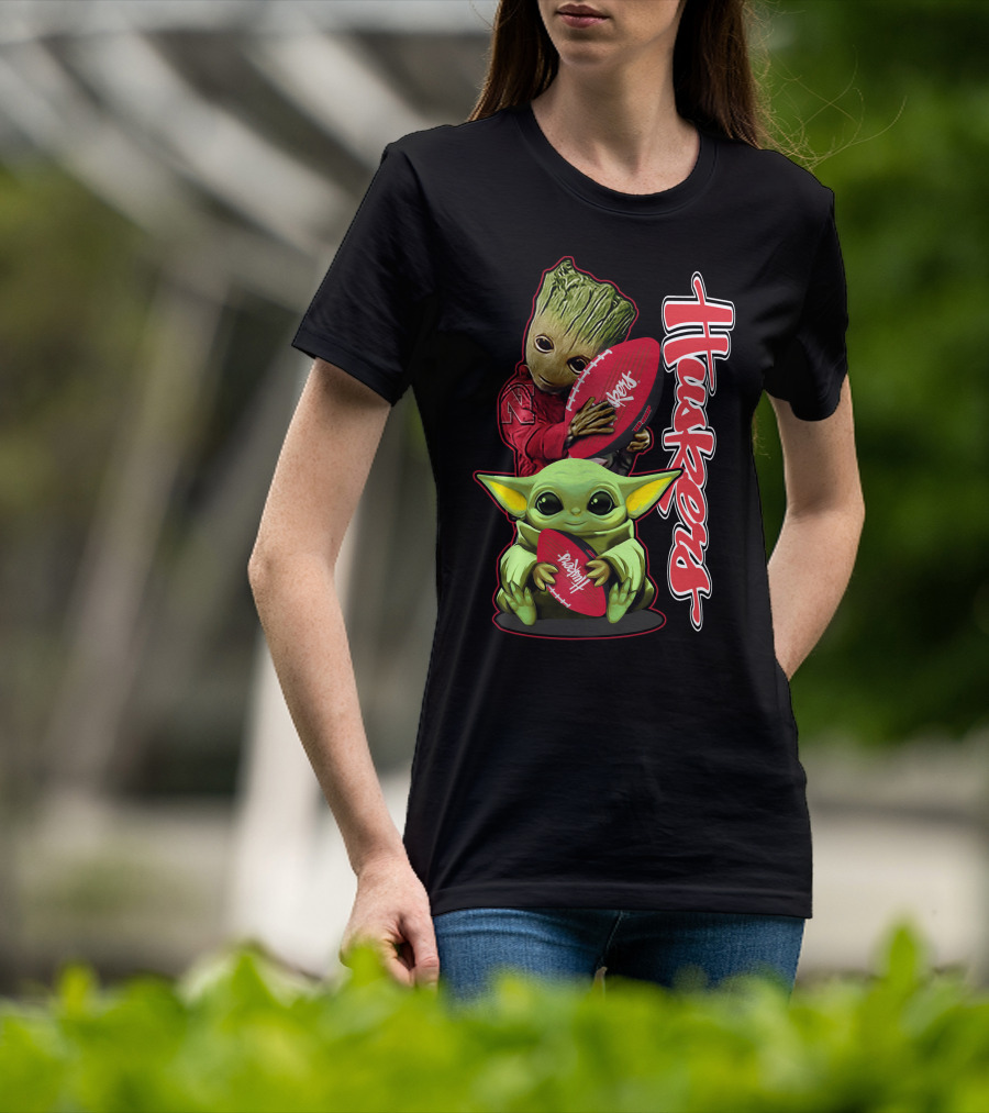 Grzd Nebraska Cornhuskers Huskers Football Baby Alien Tree Creature T-Shirt