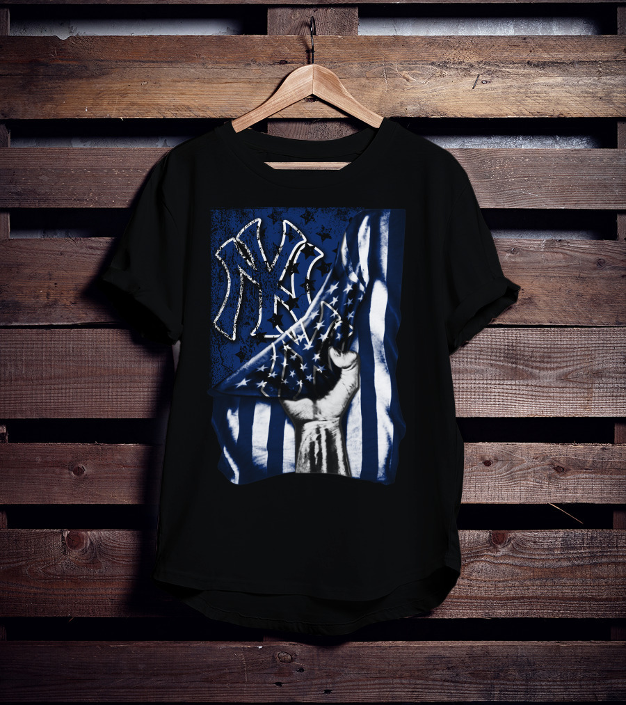 New York Yankees NY American Flag Star Motif T-Shirt