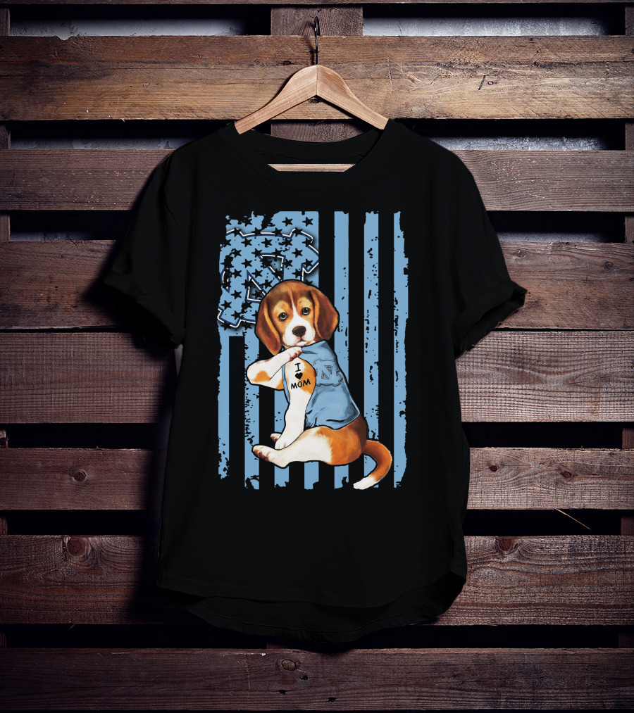 I ❤️ Mom Beagle North Carolina Tar Heels T-Shirt
