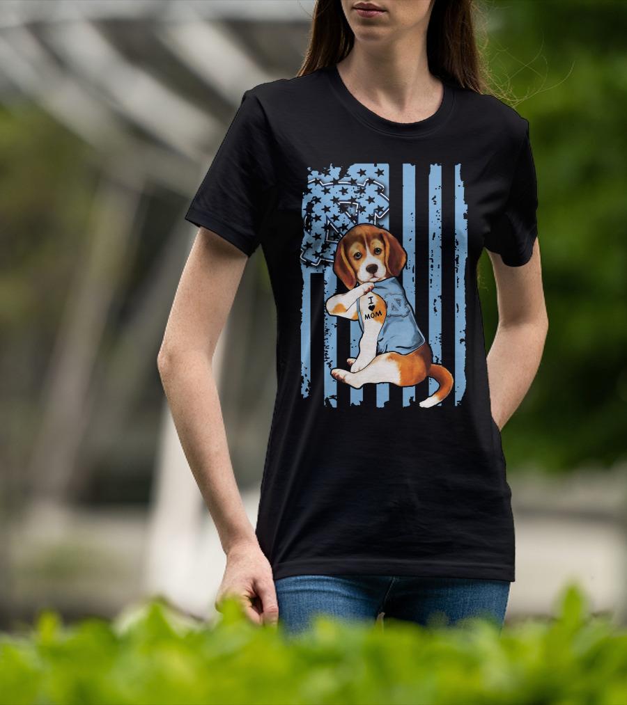 I ❤️ Mom Beagle North Carolina Tar Heels T-Shirt