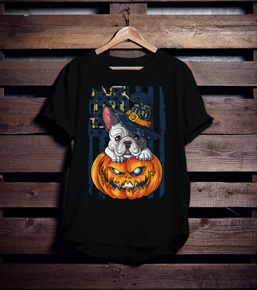 Notre Dame Bulldog Halloween Pumpkin T-Shirt