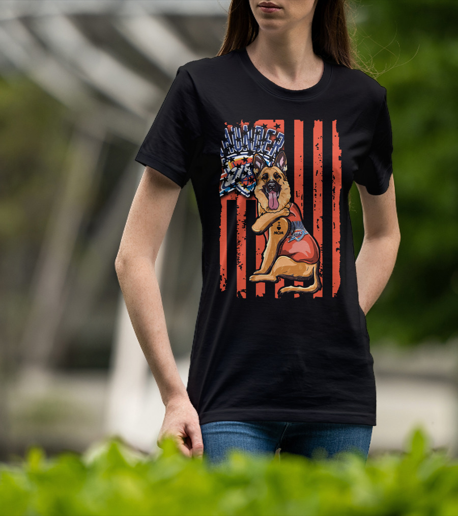 Thunder Oklahoma City Dog I Love Mom T-Shirt