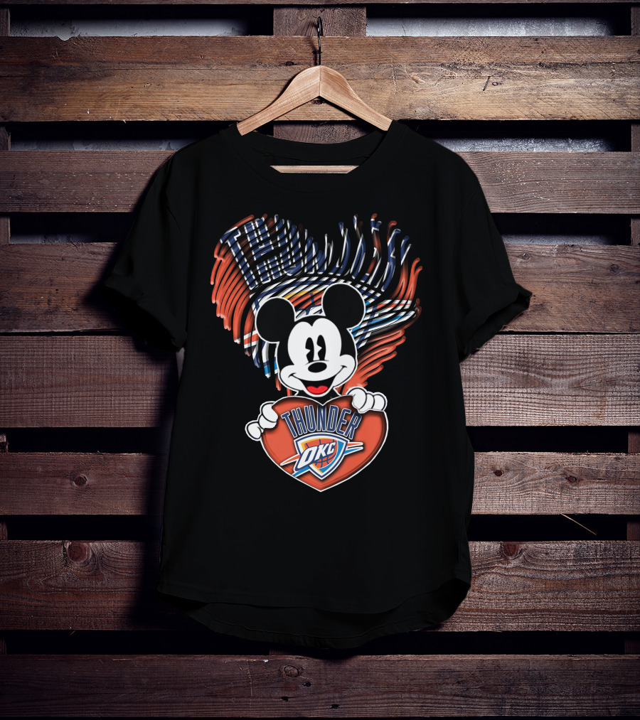 Thunder OKC Mickey Heart T-Shirt