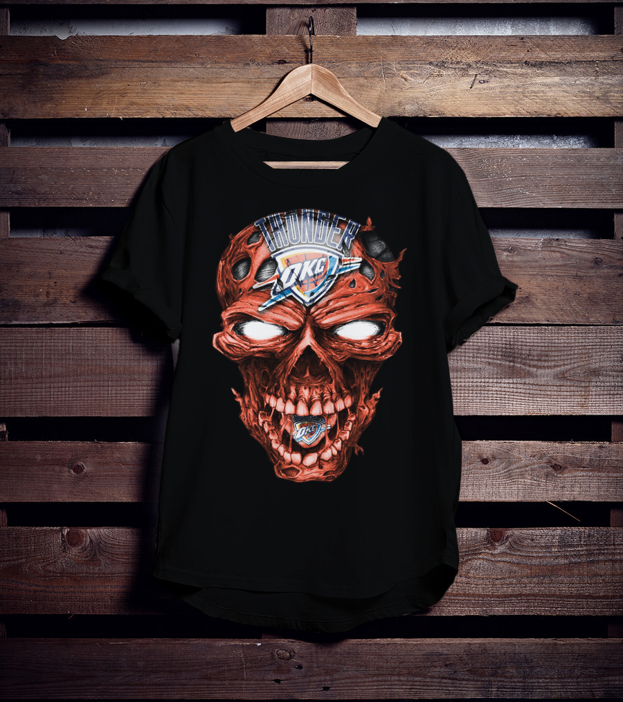 Oklahoma City Thunder Skull OKC Thunder T-Shirt