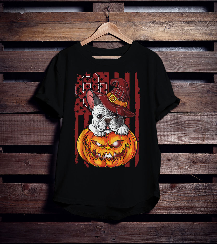 Hlw Bulldog Halloween Pumpkin Oklahoma Sooners T-Shirt