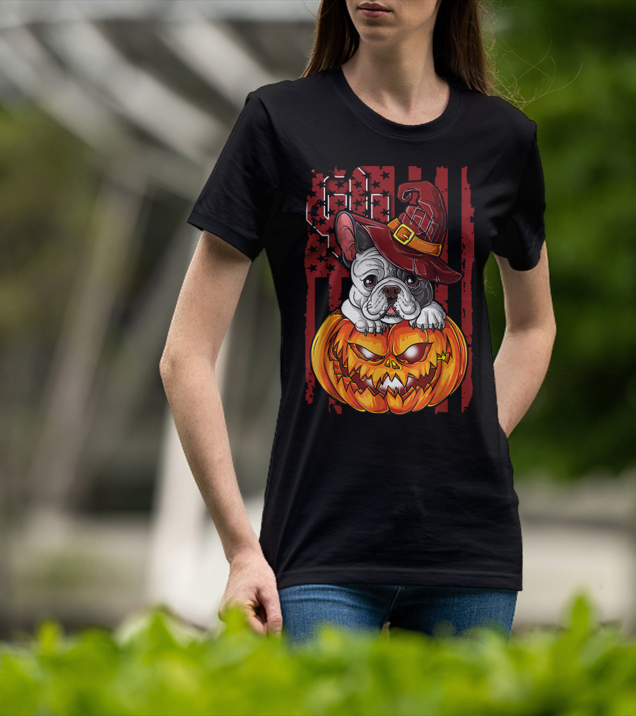 Hlw Bulldog Halloween Pumpkin Oklahoma Sooners T-Shirt