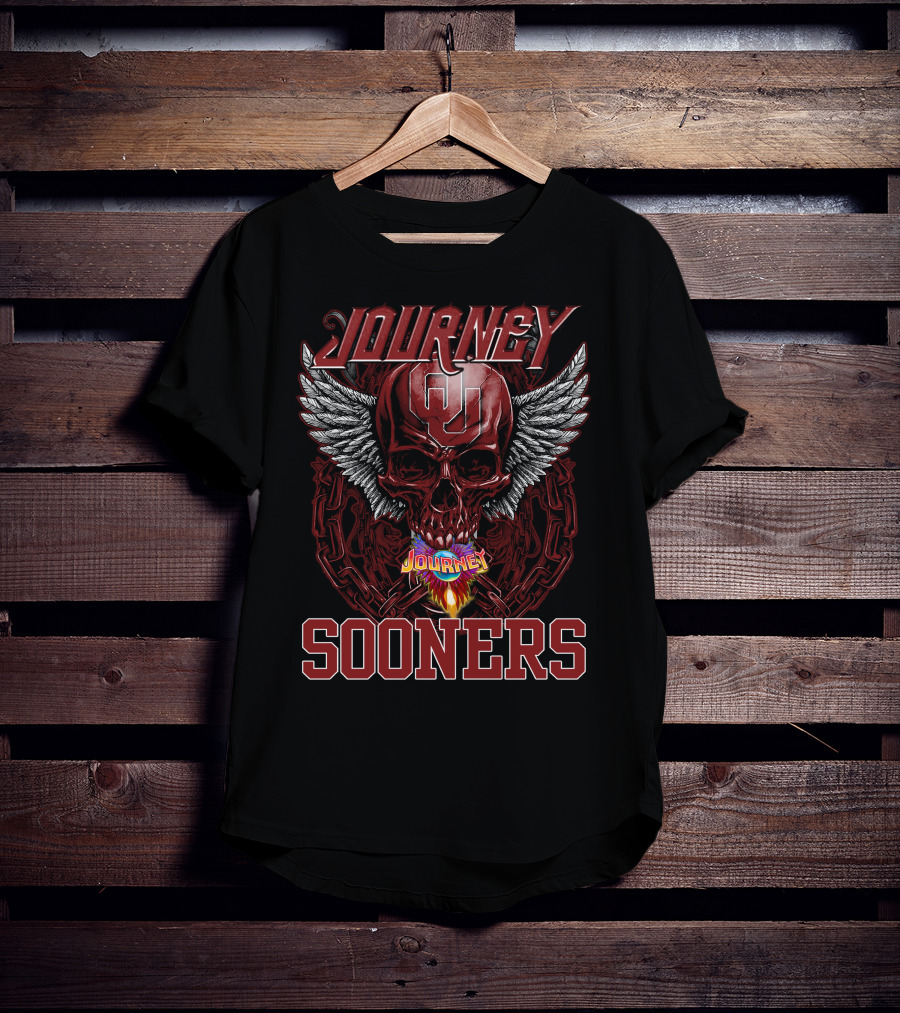 Journey OU Sooners Skull Wings T-Shirt