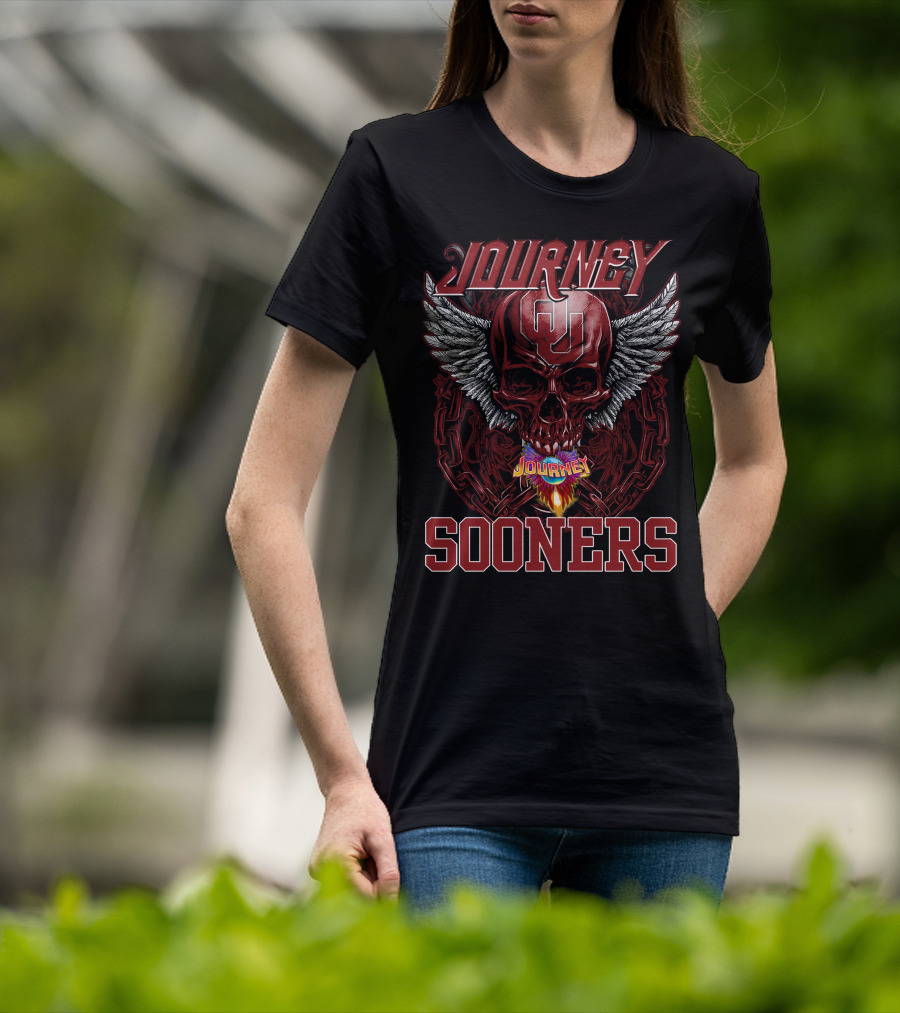 Journey OU Sooners Skull Wings T-Shirt