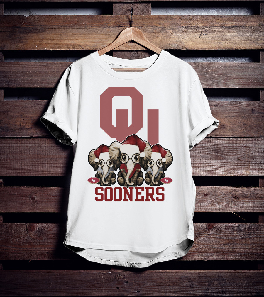 OU Sooners Elephants Christmas T-Shirt