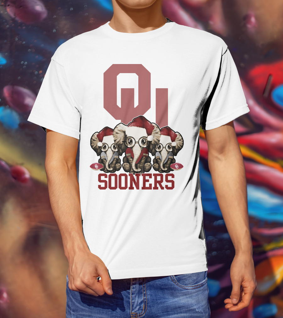 OU Sooners Elephants Christmas T-Shirt