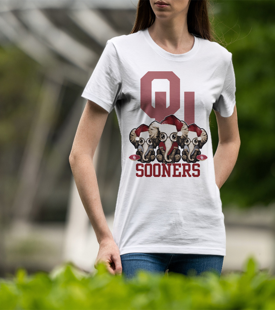 OU Sooners Elephants Christmas T-Shirt