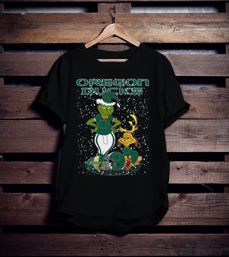 Oregon Ducks Grinchxmas Football Holiday T-Shirt