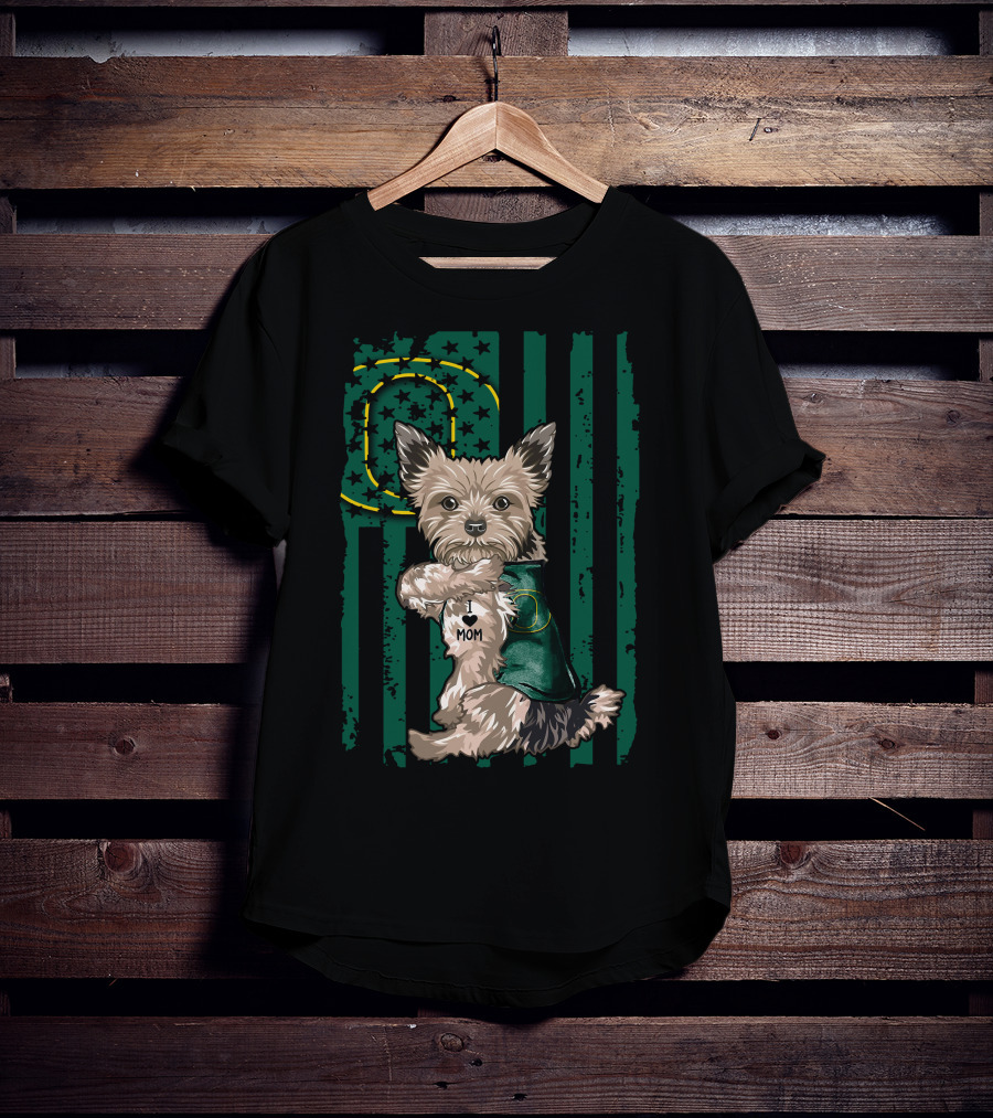 Yorkshire Terrier I Love Mom Oregon Ducks T-Shirt
