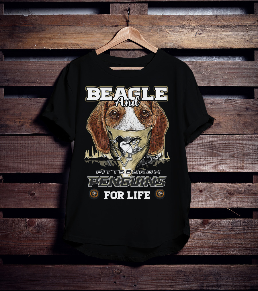 Beagle And Pittsburgh Penguins For Life T-Shirt