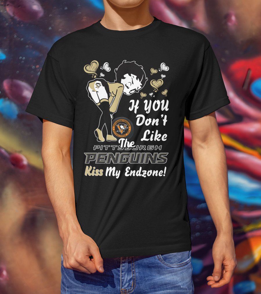 If You Don't Like The Pittsburgh Penguins Kiss My Endzone T-Shirt