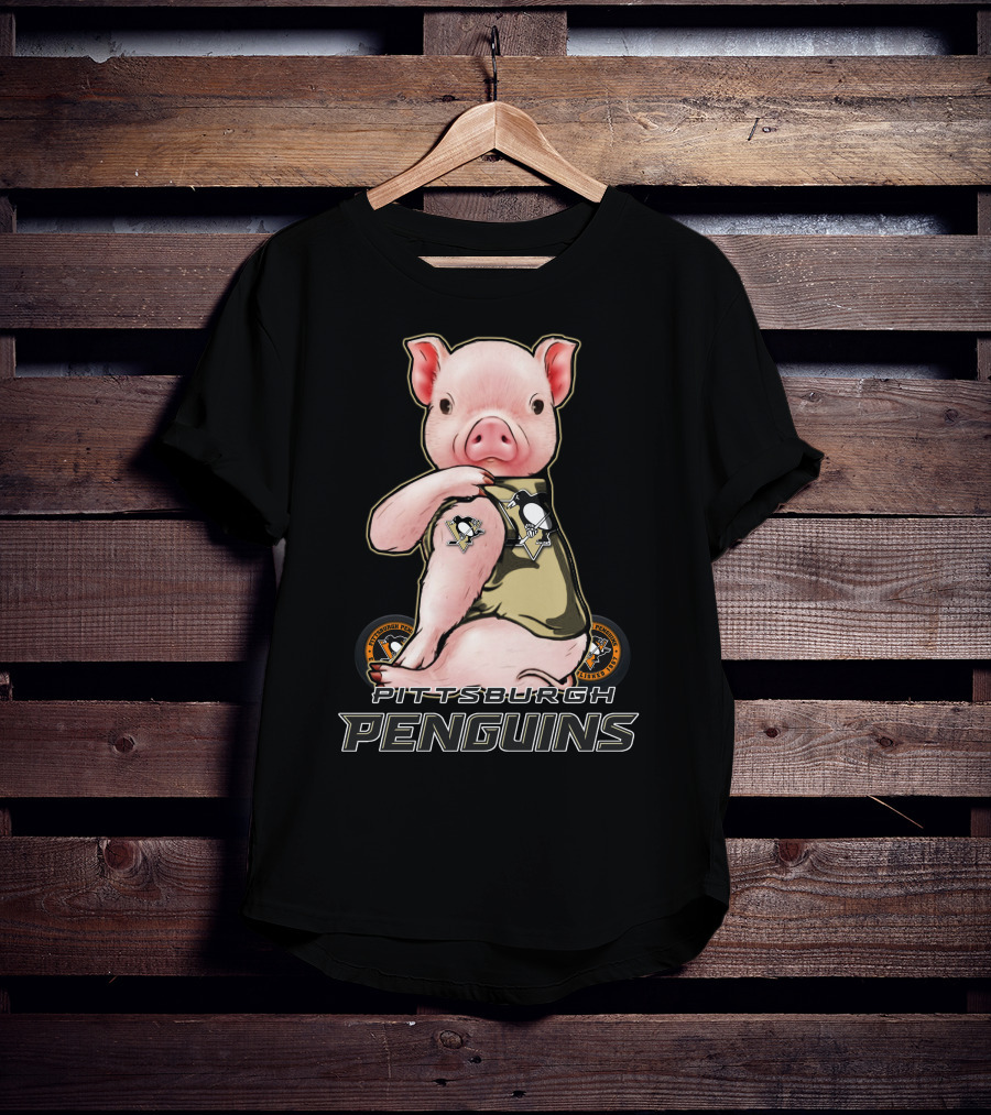 Pittsburgh Penguins Pig In Jersey With Team T-Shirt