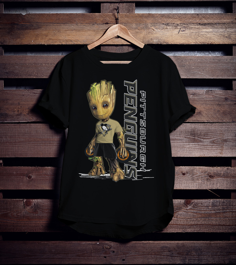 Groot Pittsburgh Penguins Hockey Fan Gear T-Shirt