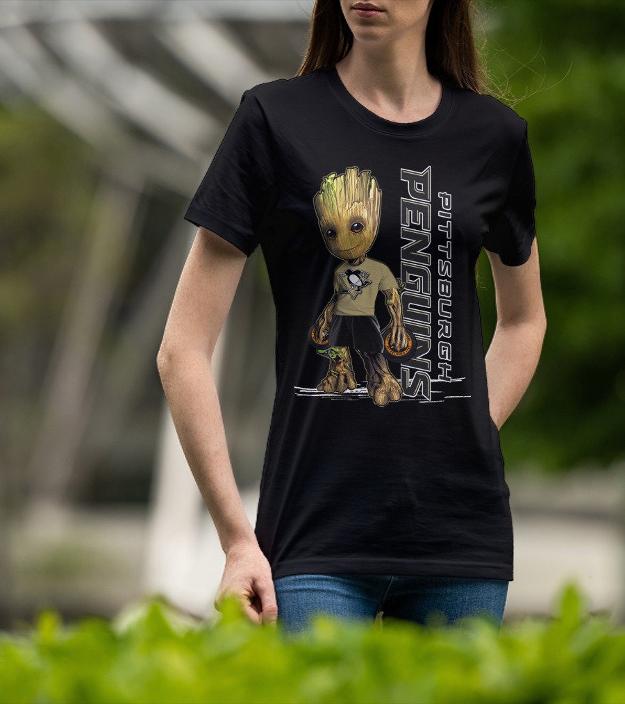 Groot Pittsburgh Penguins Hockey Fan Gear T-Shirt