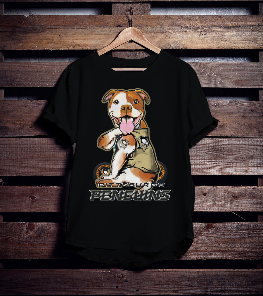 Pittsburgh Penguins Pitbull Hockey Team Fan T-Shirt