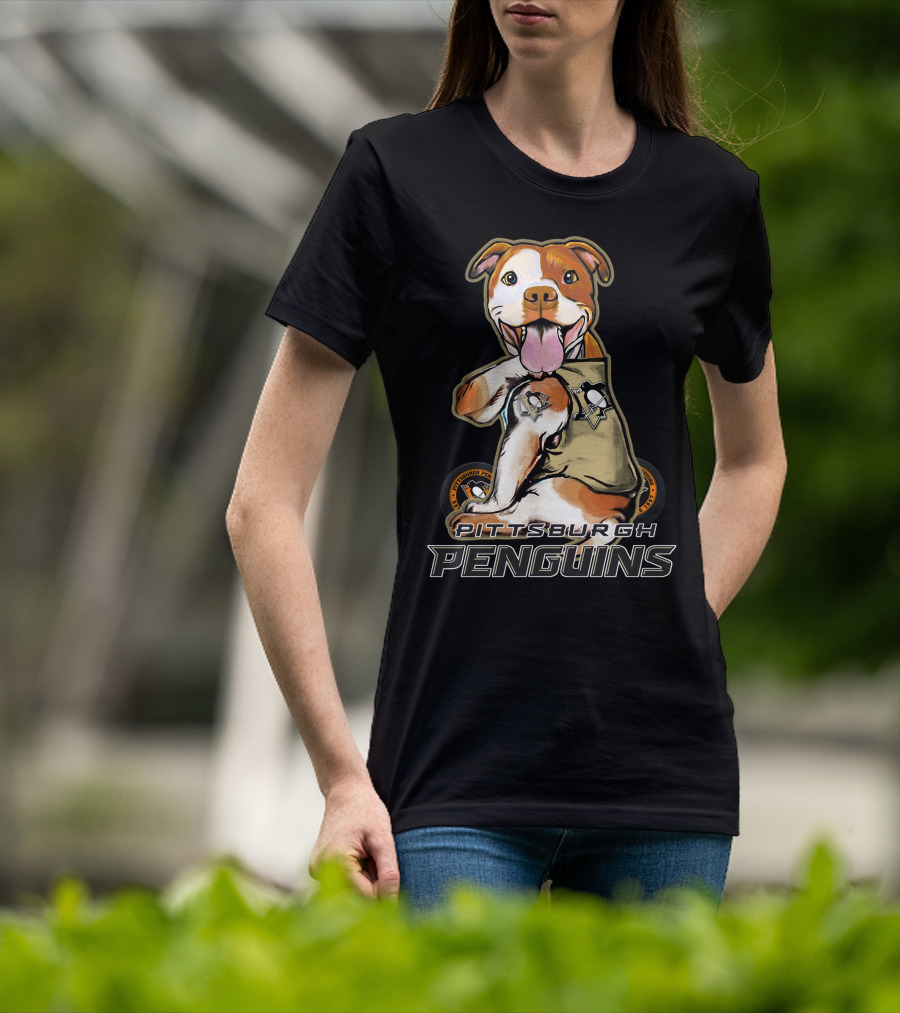 Pittsburgh Penguins Pitbull Hockey Team Fan T-Shirt