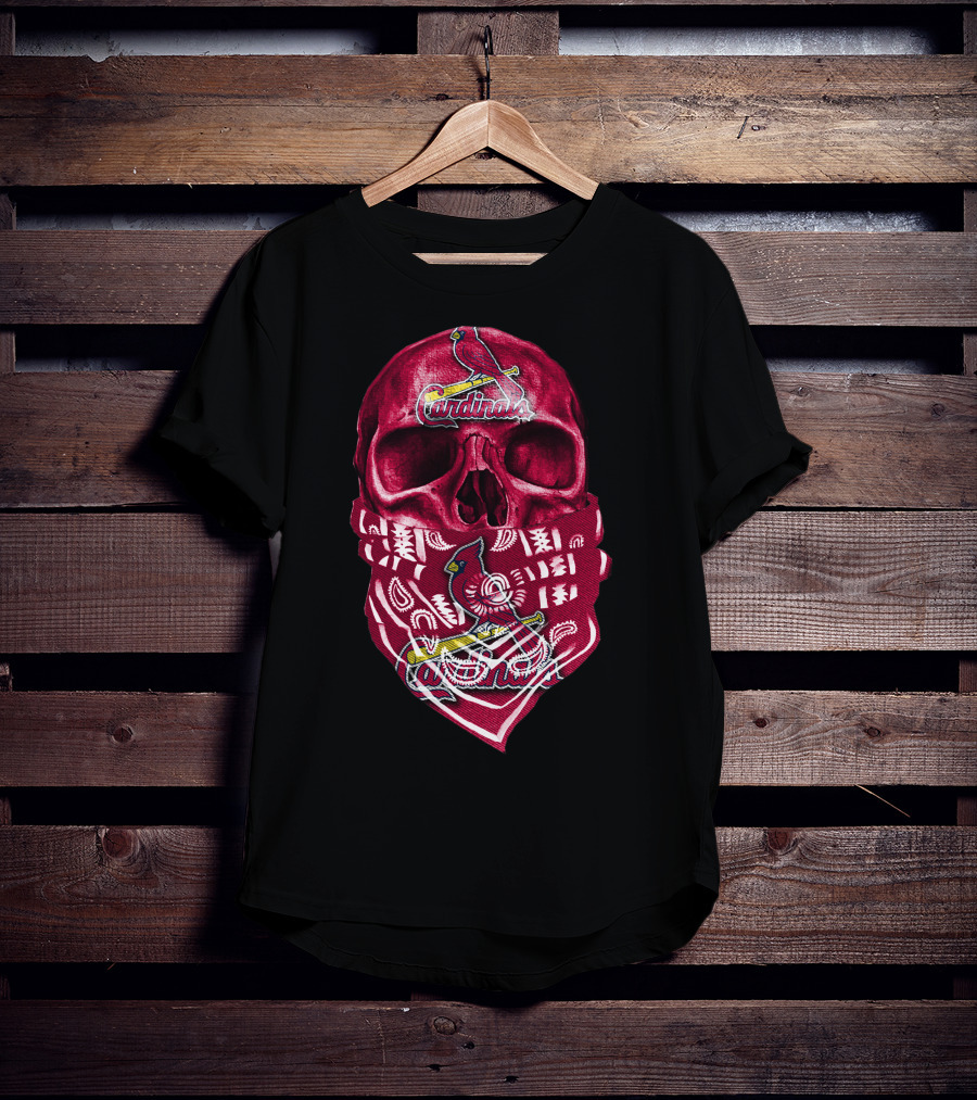 Skull Cardinals Bandana St. Louis T-Shirt