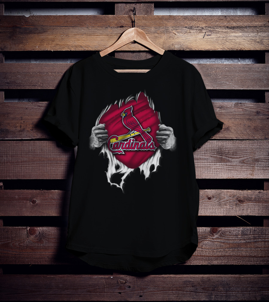 Torn St. Louis Cardinals Hidden Inside Rip T-Shirt