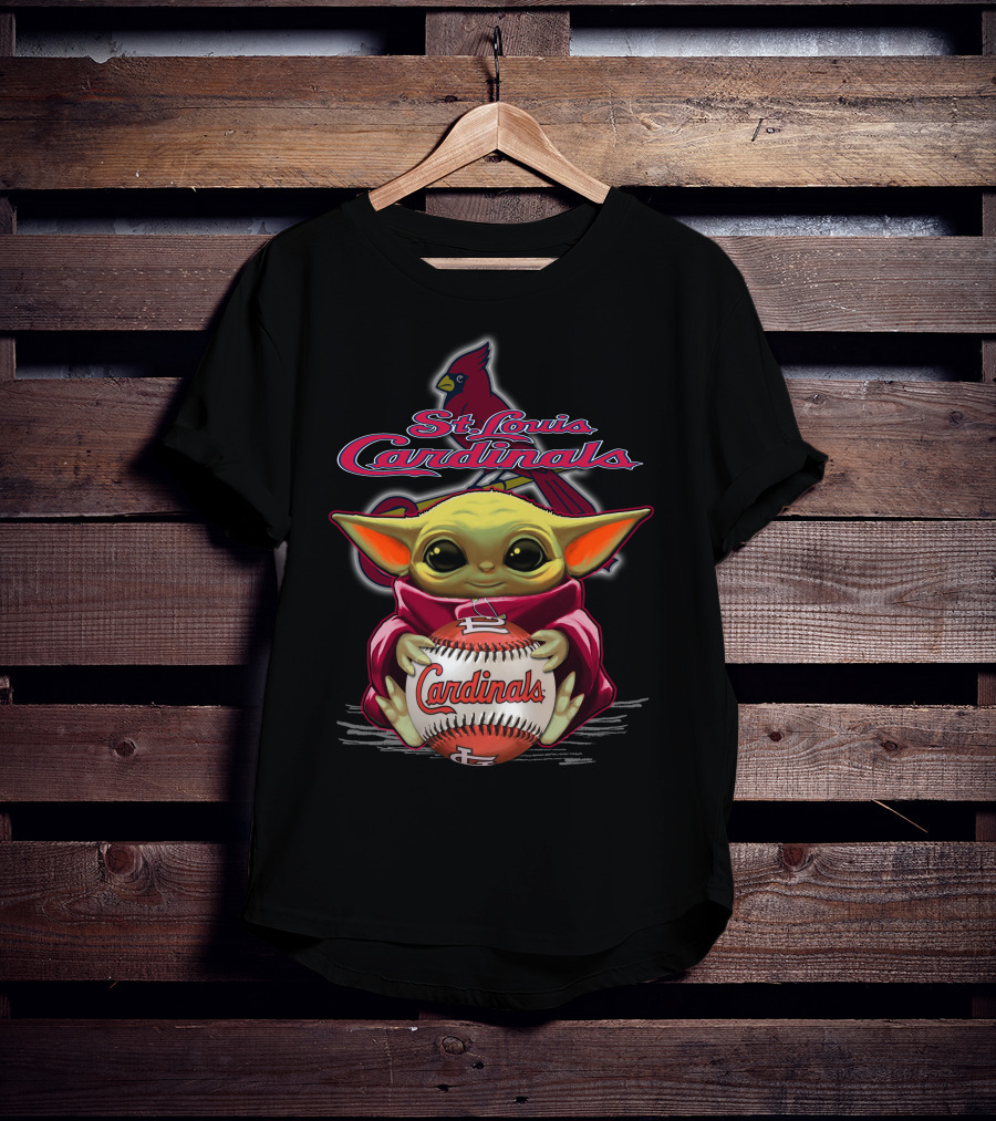 Yoda St. Louis Cardinals Baseball Star Wars Baby Yoda T-Shirt