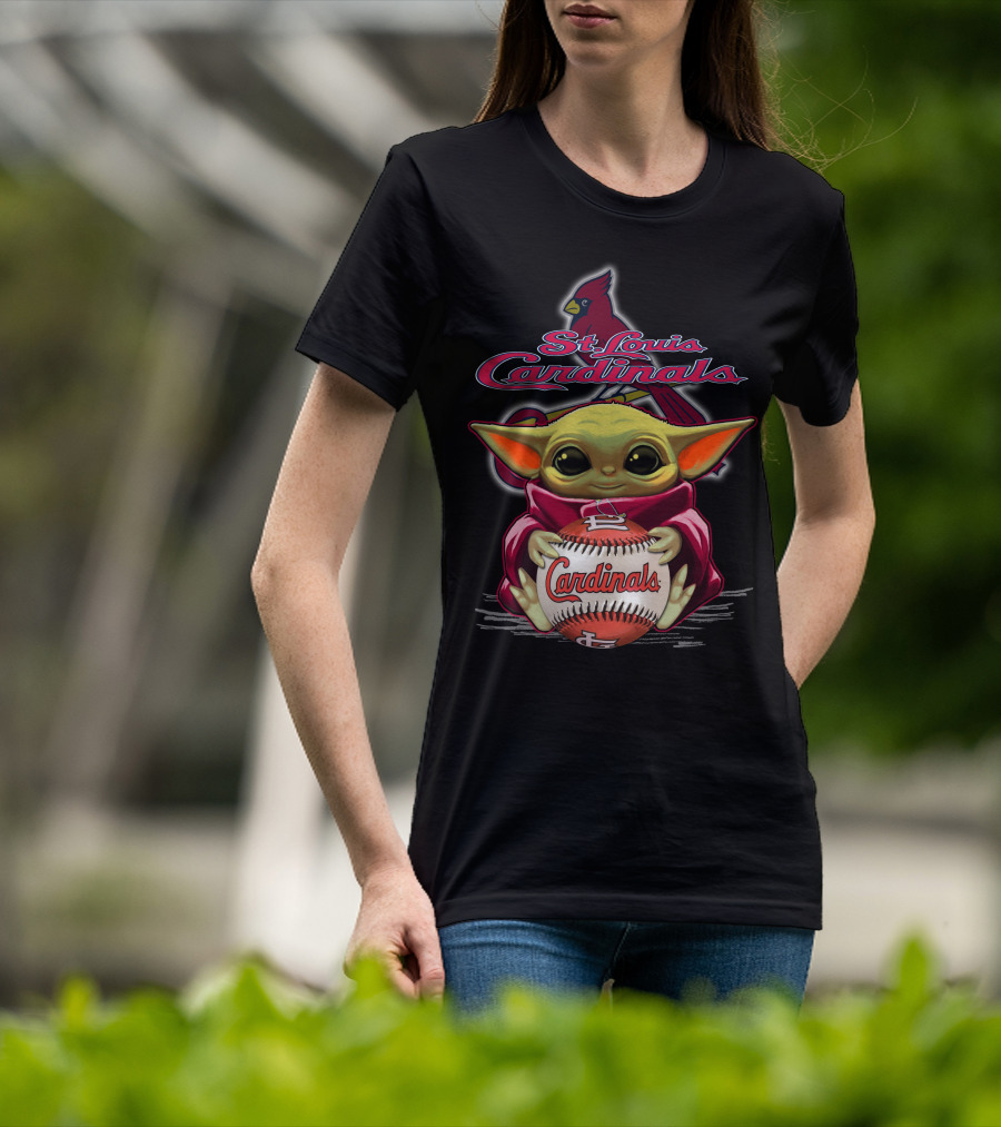 Yoda St. Louis Cardinals Baseball Star Wars Baby Yoda T-Shirt
