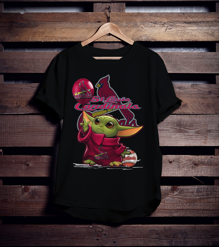Yoda St. Louis Cardinals Baseball Balloon T-Shirt