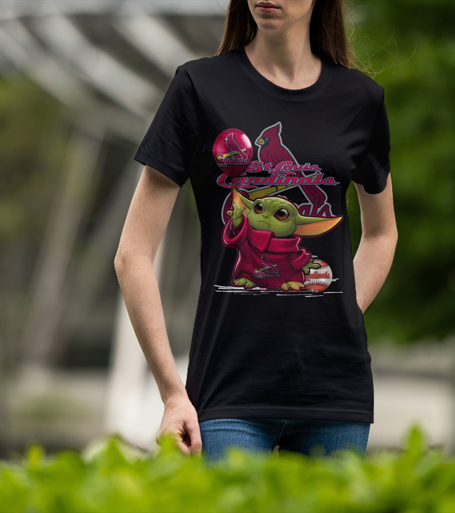 Yoda St. Louis Cardinals Baseball Balloon T-Shirt
