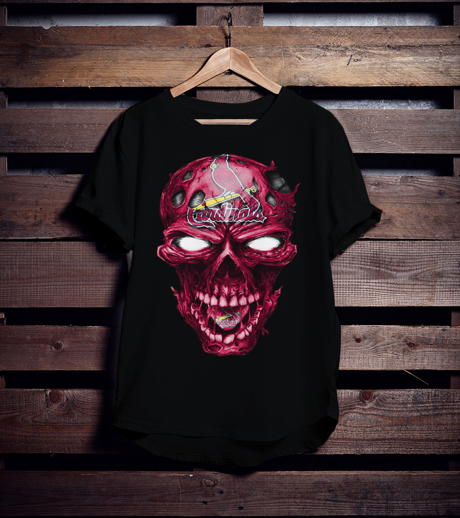St. Louis Cardinals Skull T-Shirt