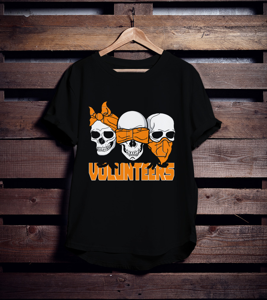 3 Skull Tennessee Volunteers T-Shirt