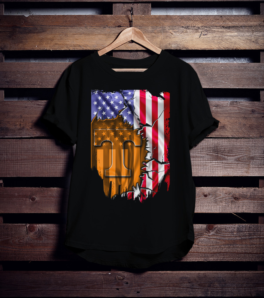 American Flag Tennessee Volunteers T T-Shirt