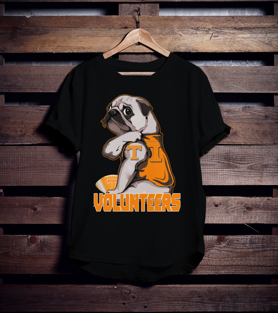 Pug T Volunteers Football T-Shirt